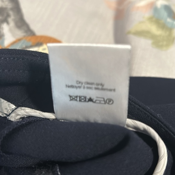 Veronica Beard Navy Wide Leg Crop Pants, Size 14 - Picture 5 of 7